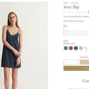 Midnight Heather Slip Dress / Pajama